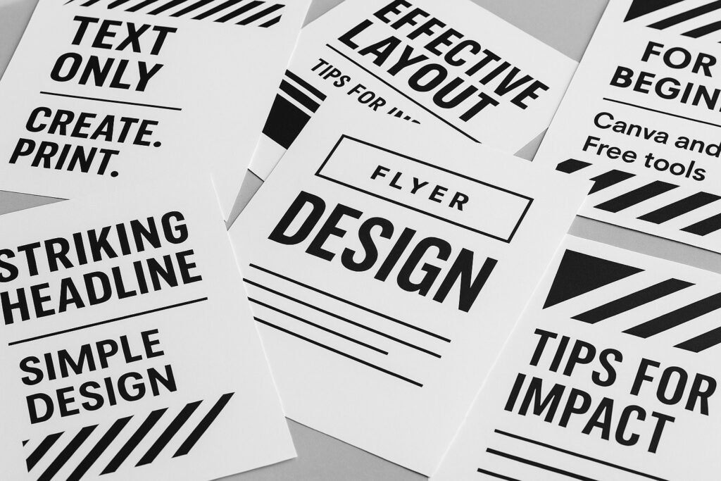 文字だけで魅せる！白黒チラシの印象的デザイン法