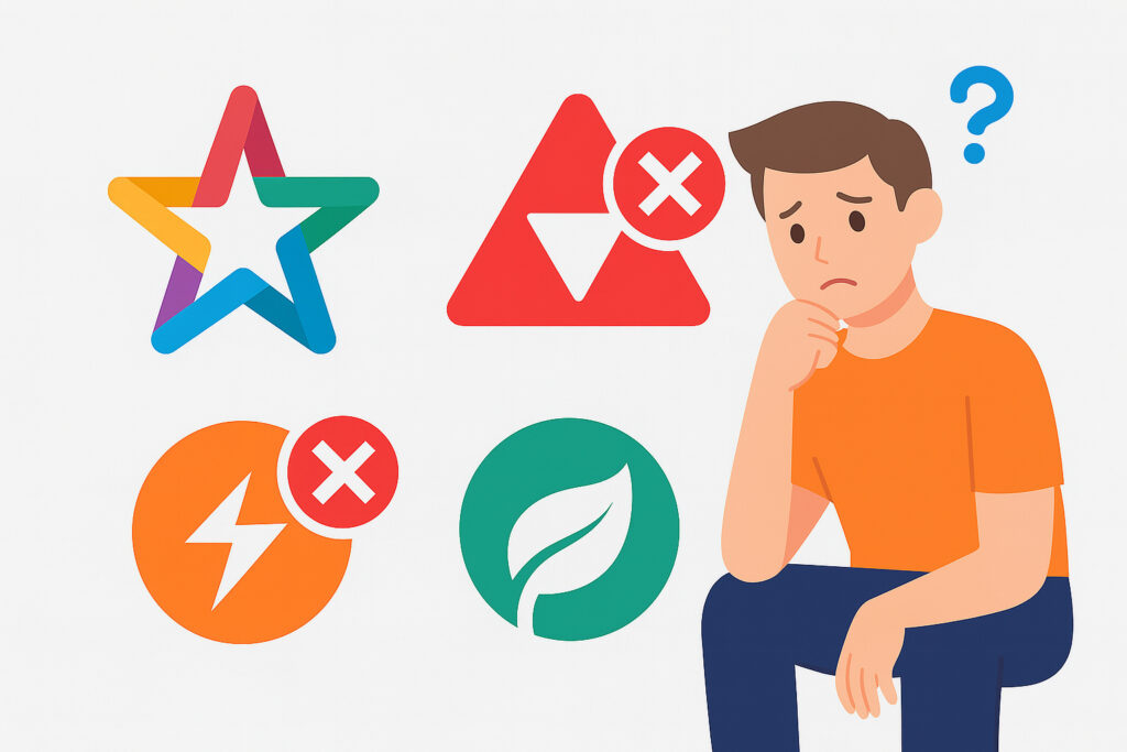 ロゴに使うと逆効果!?避けたい色と形